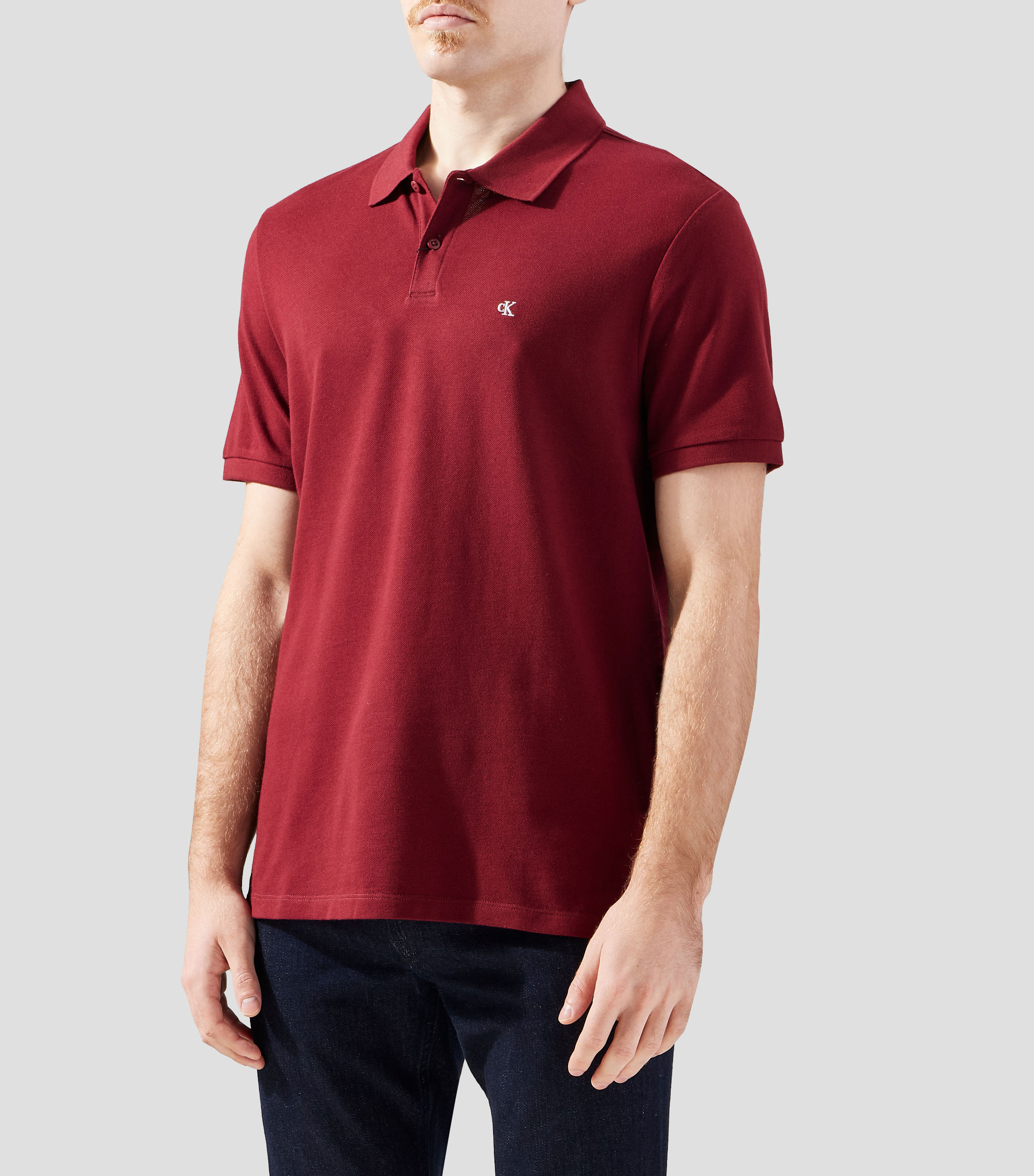 Playera tipo polo manga corta lisa Hombre
